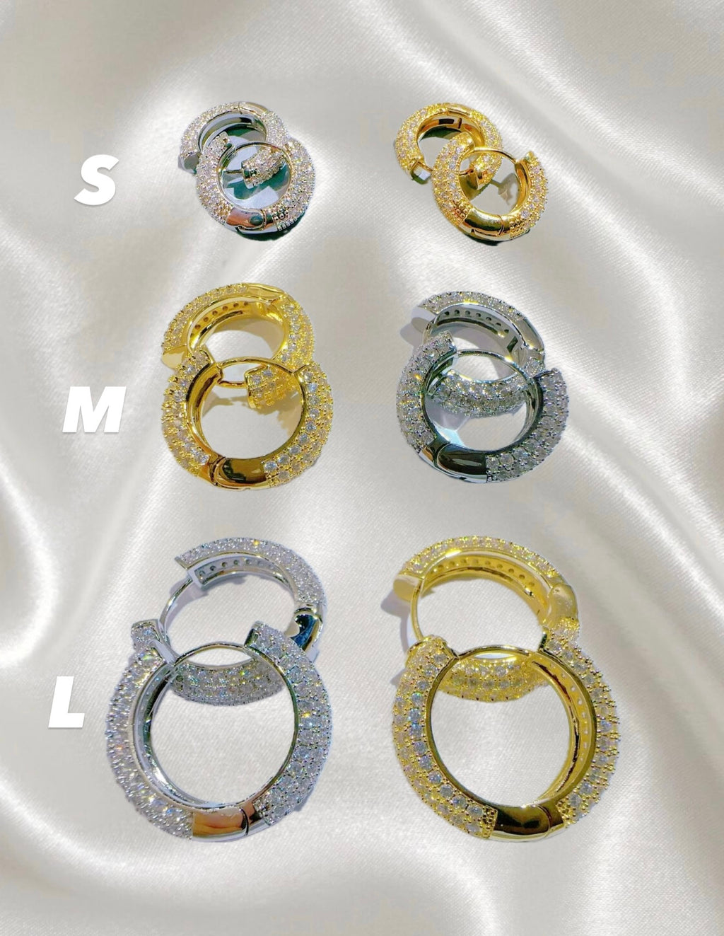 Orecchini Cerchietto strass - Golden Jewels