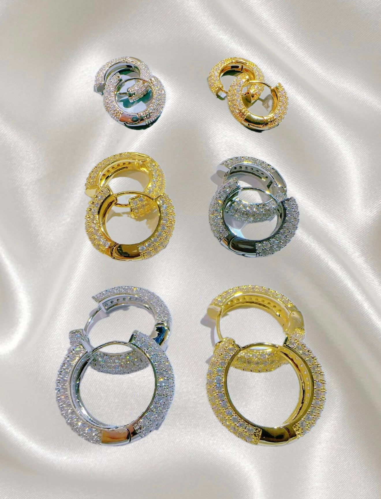 Orecchini Cerchietto strass - Golden Jewels