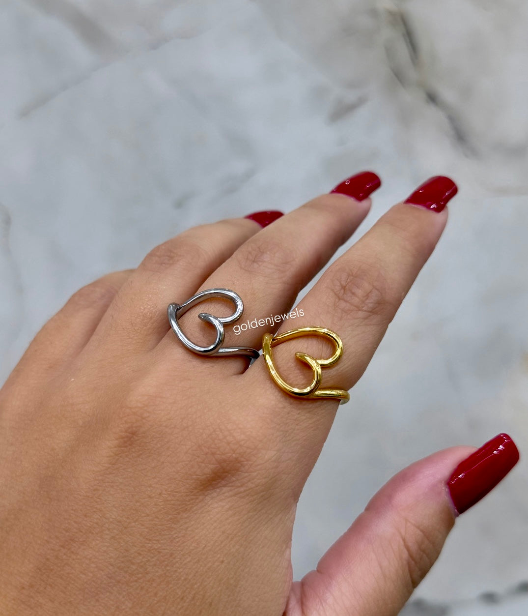 Anello Heart slim - Golden Jewels