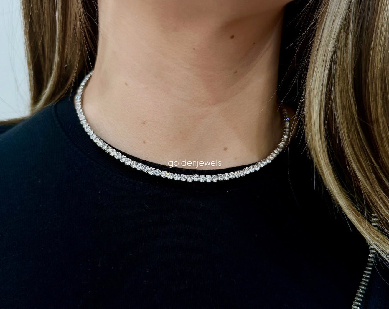Choker Tennis rigido - Golden Jewels
