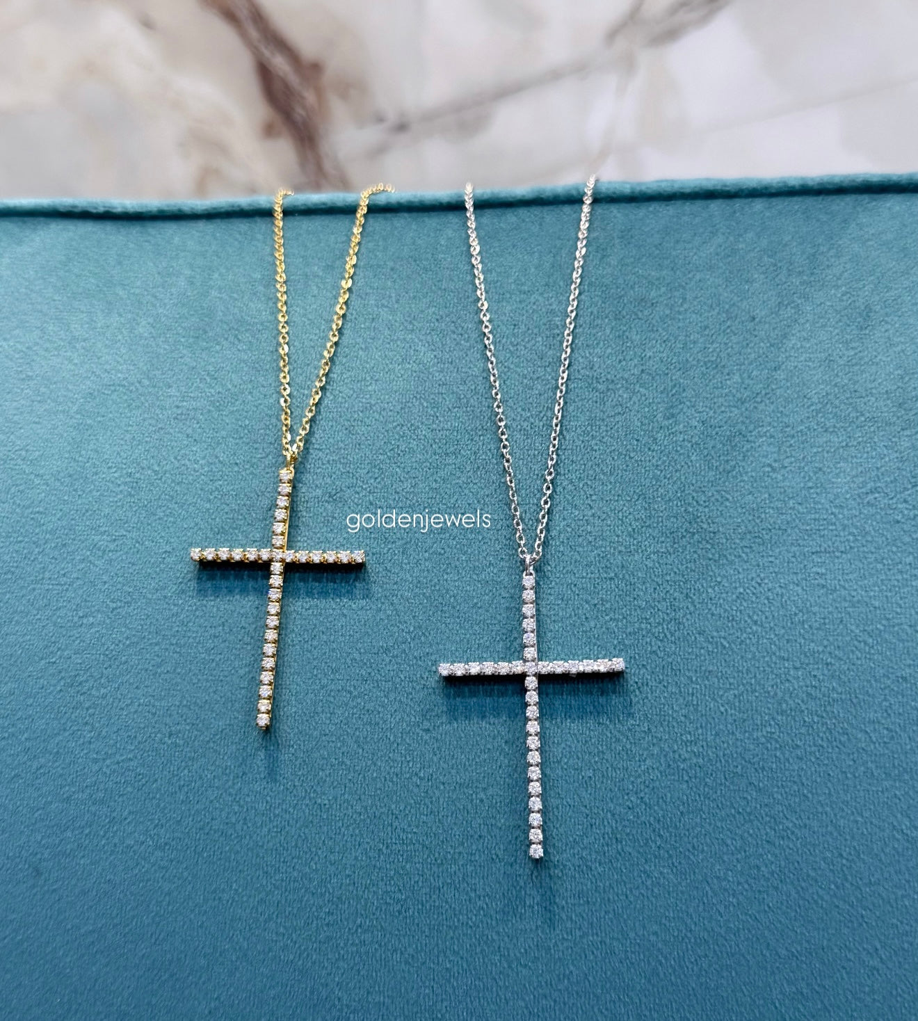 Collana Croce strass - Golden Jewels