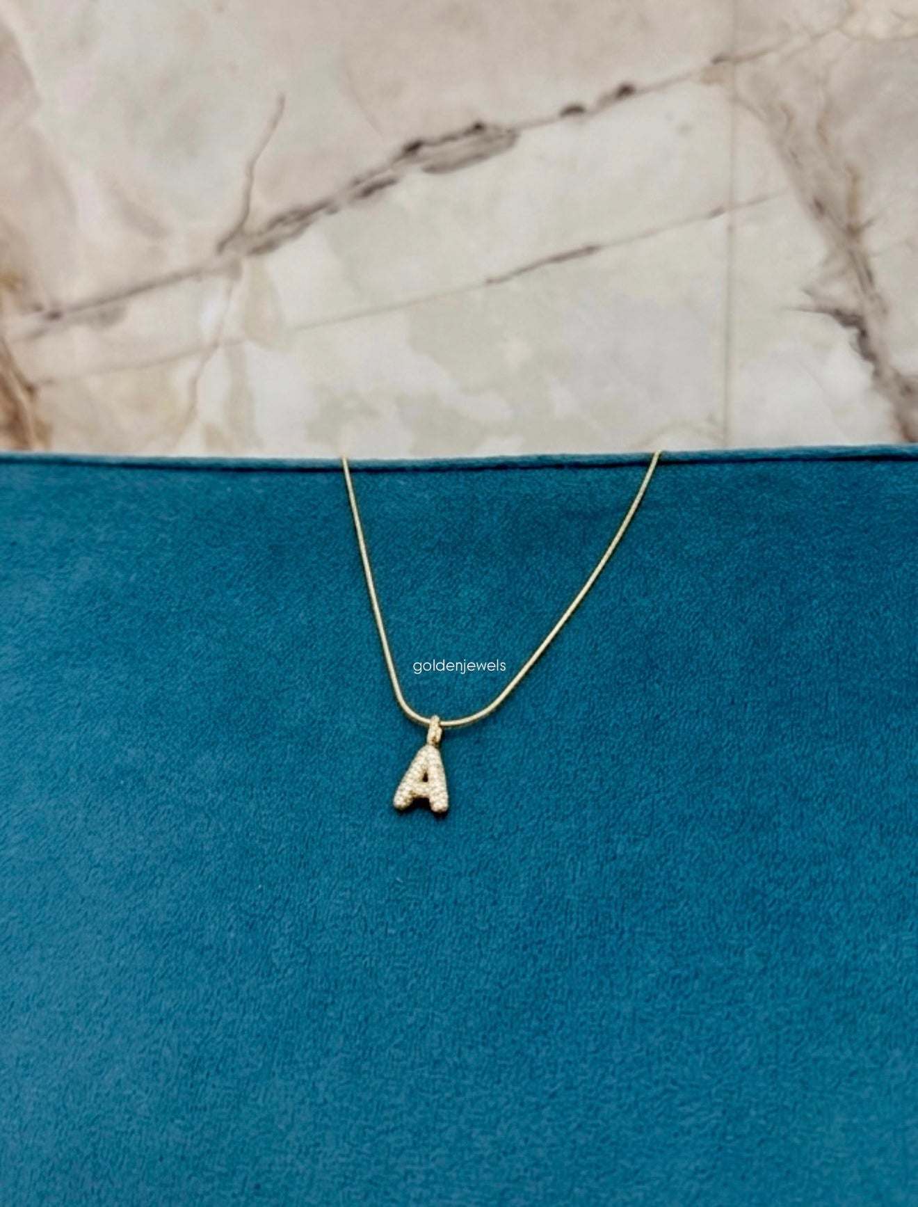 Collana Iniziale Pavé - Golden Jewels
