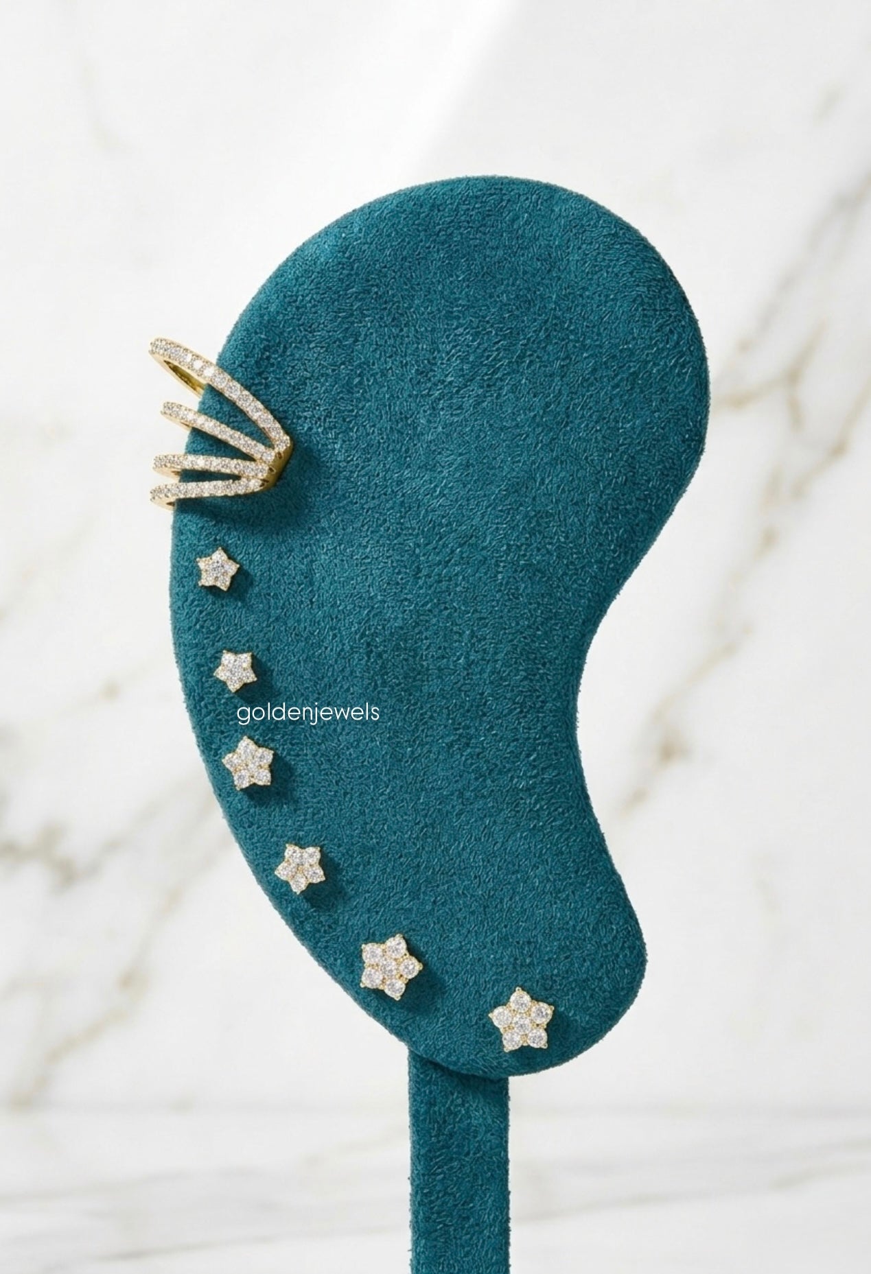 Earcuff Glow - Golden Jewels