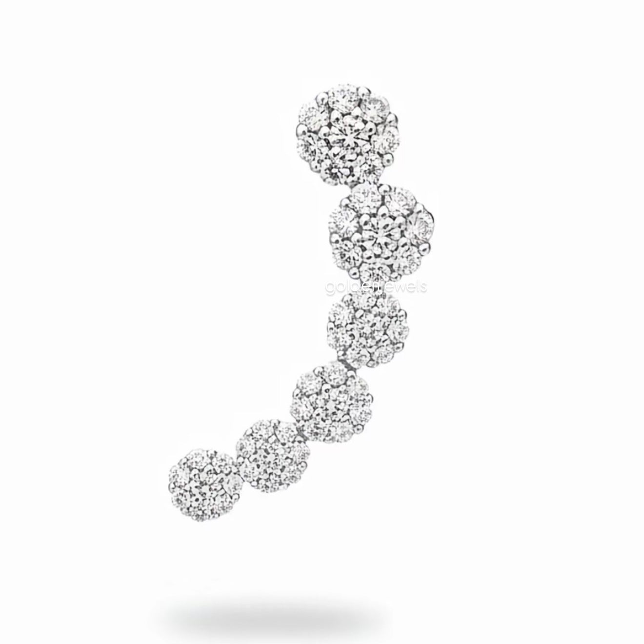 Earcuff Flowers - Golden Jewels