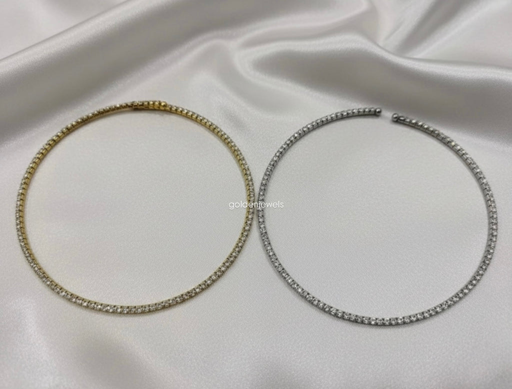 Choker Tennis rigido - Golden Jewels